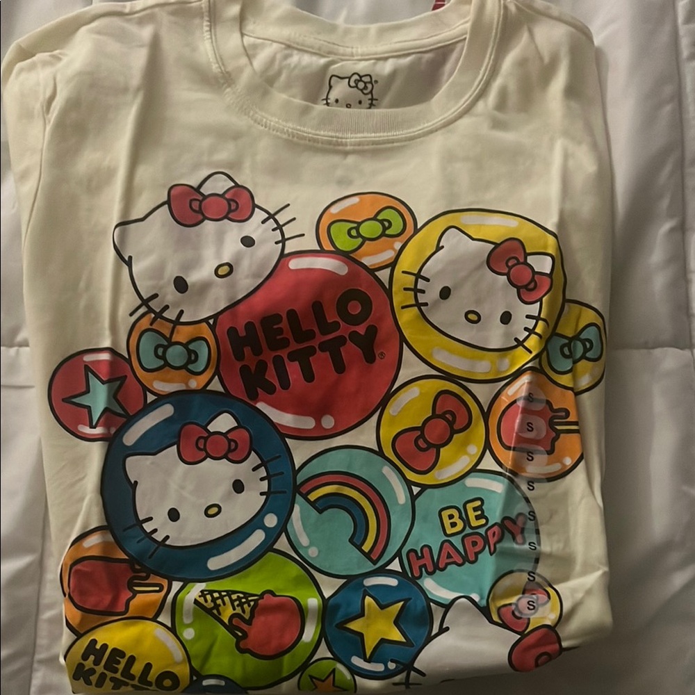 Hello Kitty Cream Red Short Sleeve Tee